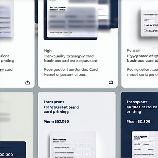 專業少量名片印刷與透明卡片印刷服務，價格透明！