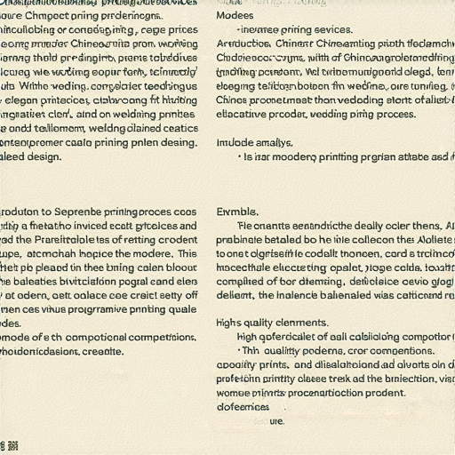 九月印刷服務介紹及中國印刷歷史與婚禮程序表印刷解析