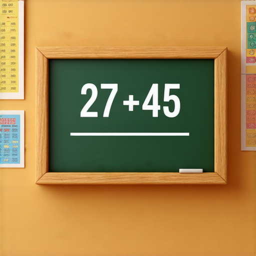 好的，這是一道加法題目：

請計算 27 + 45 = ？
