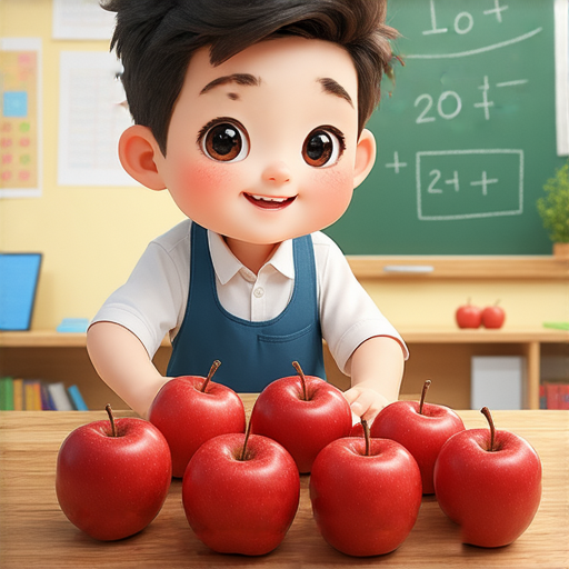 好的，這是一道加法題：

**題目：**  
小明有12顆蘋果，他的爸爸又給了他8顆蘋果。現在小明總共有多少顆蘋果？

**解答：**  
12 + 8 = 20  
所以小明總共有20顆蘋果。