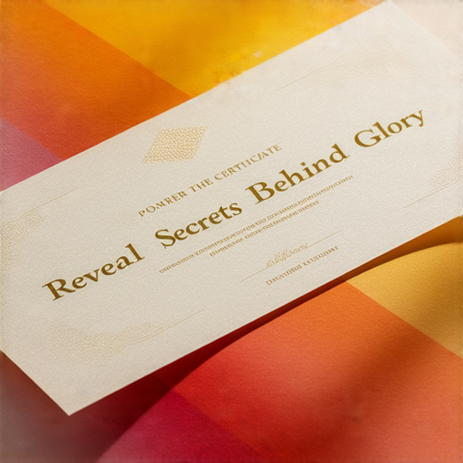 「揭開榮耀背後的秘密！這份獎狀如何改變人生？點進來探索答案！」