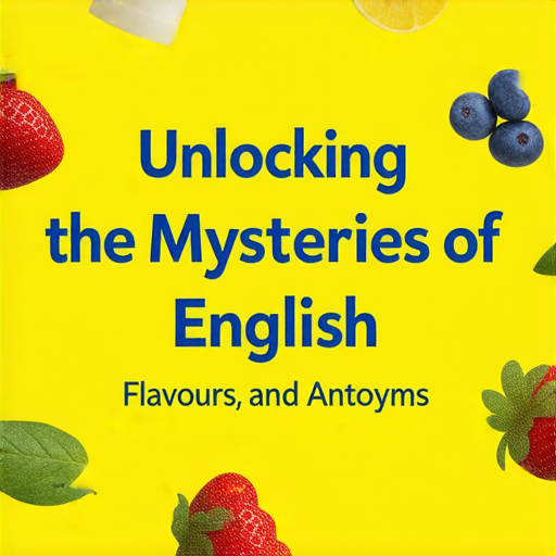 「揭開英文的奧秘：掌握口音、口味與反義詞，讓你立刻厲害起來！」
