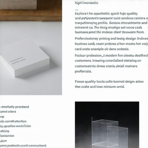 立即探索！如何以少量訂單快速印刷高質感名片與透明卡片？